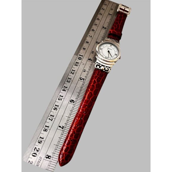 Brighton Lafayette Silver Tone Case Quartz Analog Women's Watch New Battery - Picture 5 of 8